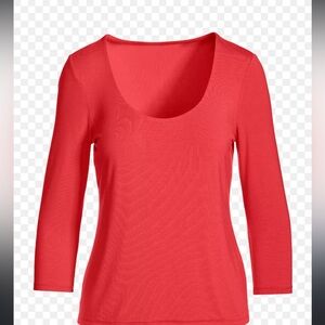 BODEN RED SHIRT 3/4 sleeve size 6